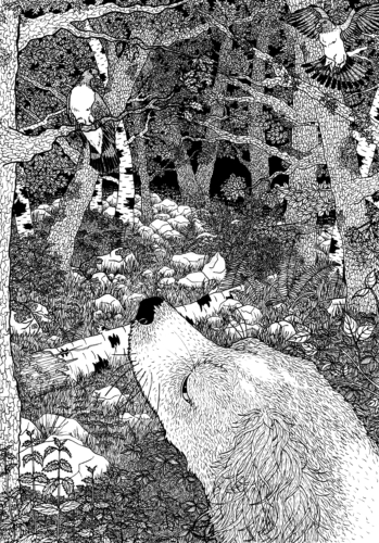 Palombes et Epagneul